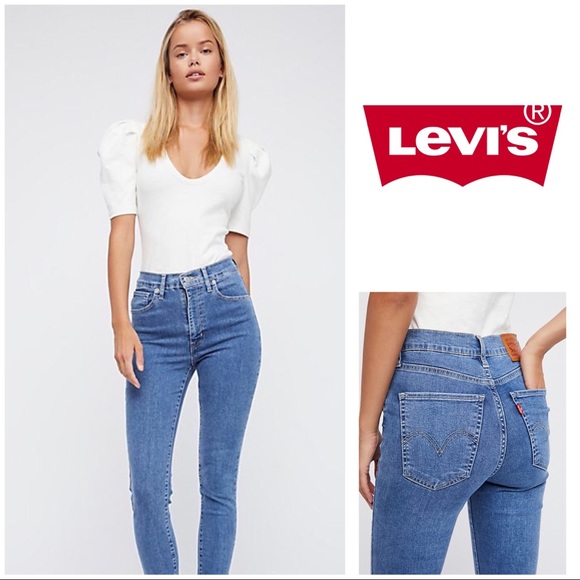 levi's mile high super skinny jeans castaway blue